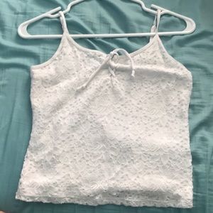 Hollister white lace cami
